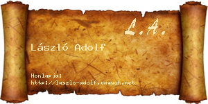 László Adolf névjegykártya